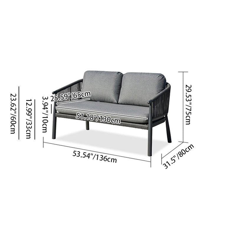 Stylish Scandinavian Outdoor Rope Sofa for Garden – 1–3 Seater for Balcony & Patio