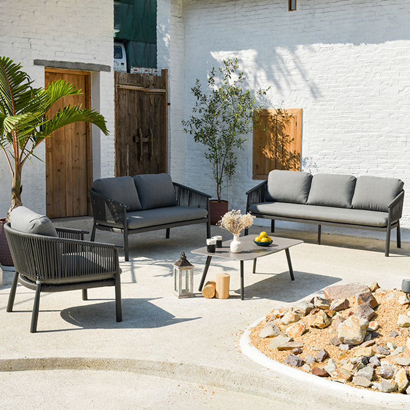 Stylish Scandinavian Outdoor Rope Sofa for Garden – 1–3 Seater for Balcony & Patio