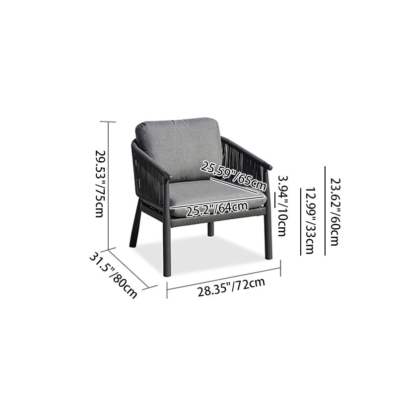 Stylish Scandinavian Outdoor Rope Sofa for Garden – 1–3 Seater for Balcony & Patio