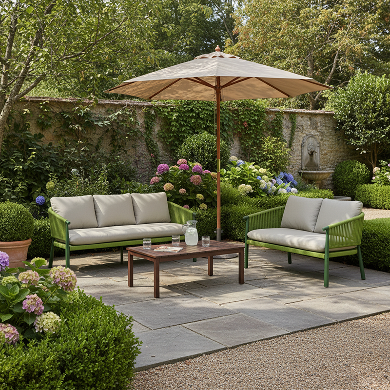 Stylish Scandinavian Outdoor Rope Sofa for Garden – 1–3 Seater for Balcony & Patio