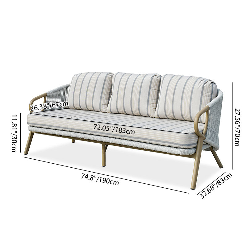 Modern Scandinavian Outdoor Resin Sofa - 1/3-Seat for Balcony & Patio
