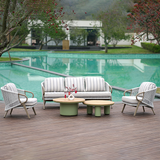 Modern Scandinavian Outdoor Resin Sofa - 1/3-Seat for Balcony & Patio