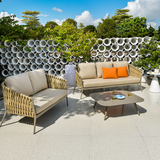 Elegant Traditional French Rope-Woven Outdoor Sofa – 1-3 Seater for Balcony & Patio