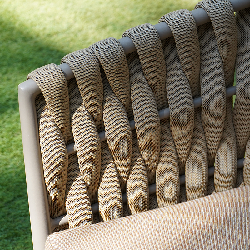 Elegant Traditional French Rope-Woven Outdoor Sofa – 1-3 Seater for Balcony & Patio