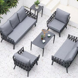 Chic Modern Outdoor Rope Sofa – 1, 2, or 3-Seater for Balcony & Patio
