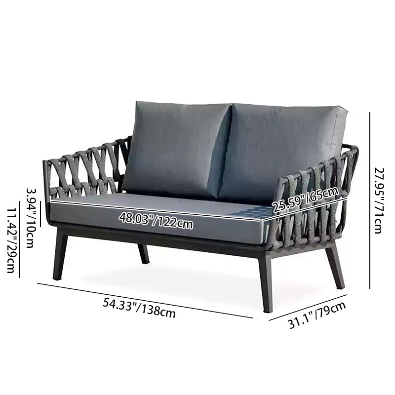 Chic Modern Outdoor Rope Sofa – 1, 2, or 3-Seater for Balcony & Patio