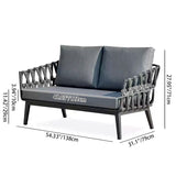 Chic Modern Outdoor Rope Sofa – 1, 2, or 3-Seater for Balcony & Patio