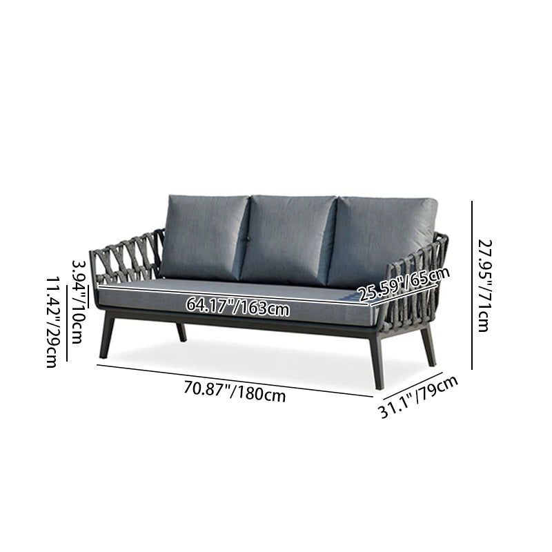 Chic Modern Outdoor Rope Sofa – 1, 2, or 3-Seater for Balcony & Patio