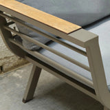 Sleek Contemporary Scandinavian Aluminum Outdoor Sofa – Compact 1/3 Seater for Balcony & Patio