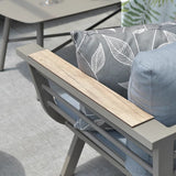Sleek Contemporary Scandinavian Aluminum Outdoor Sofa – Compact 1/3 Seater for Balcony & Patio