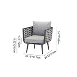 Traditional Chinese-Style Outdoor Rope-Weave Sofa – 1/2/3-Seater for Balcony & Patio