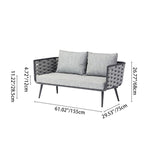 Traditional Chinese-Style Outdoor Rope-Weave Sofa – 1/2/3-Seater for Balcony & Patio