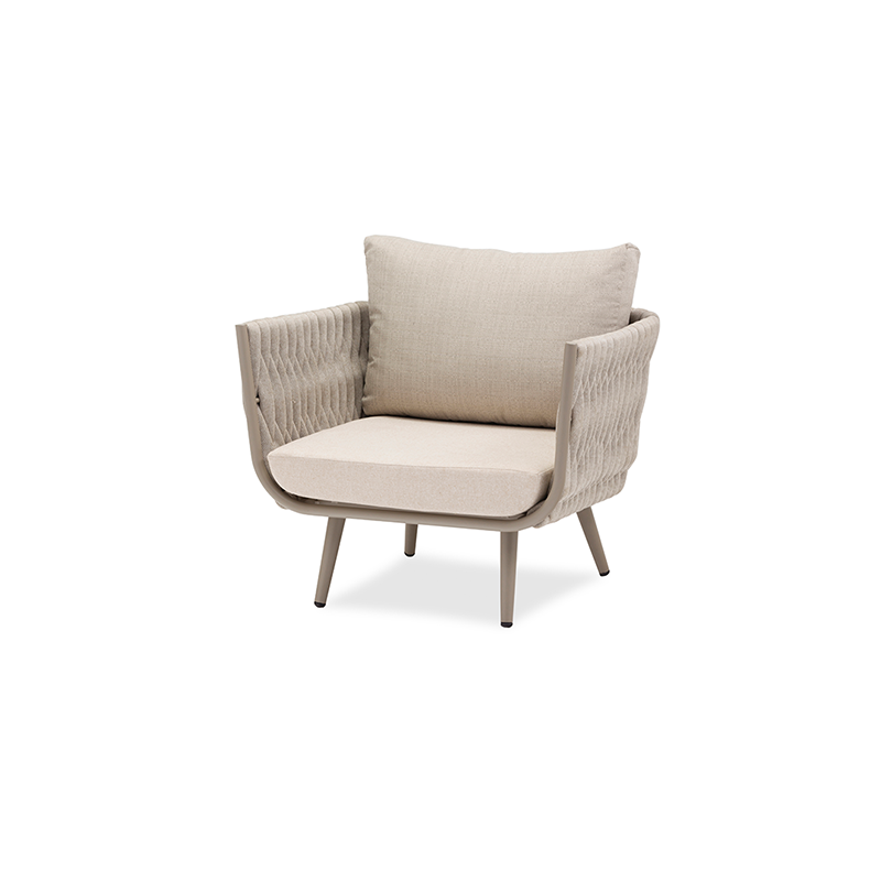 Modern Scandinavian Outdoor Rope-Weave Sofa – 1/2/3-Seater for Balcony & Patio