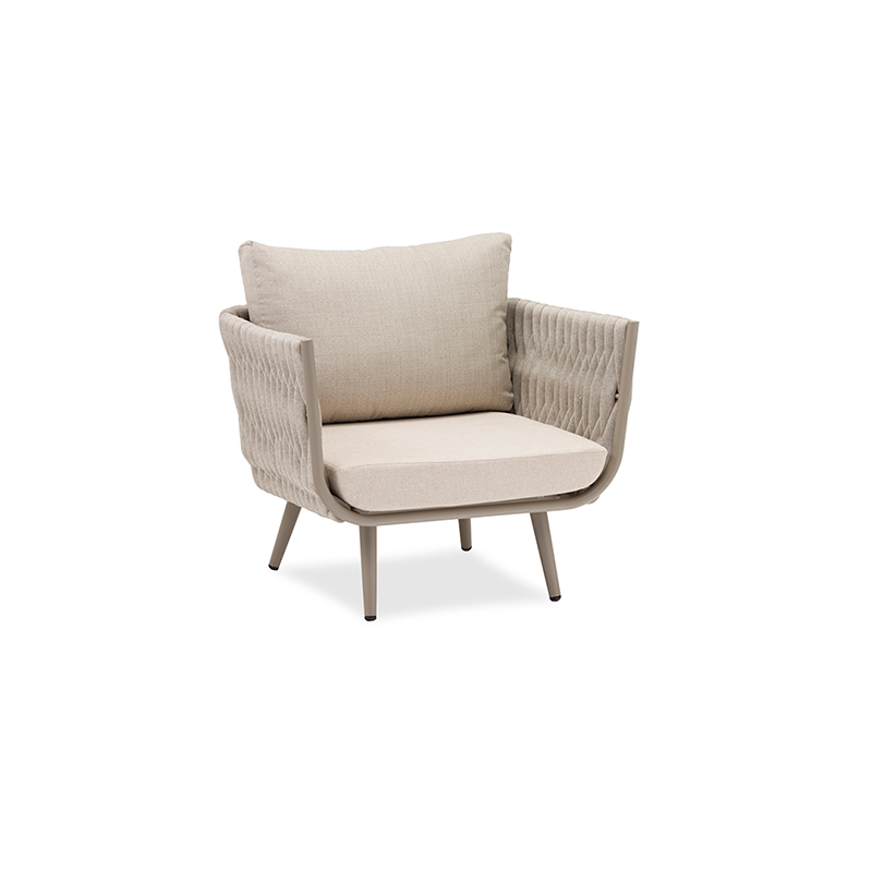 Modern Scandinavian Outdoor Rope-Weave Sofa – 1/2/3-Seater for Balcony & Patio
