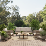 Modern Scandinavian Outdoor Rope-Weave Sofa – 1/2/3-Seater for Balcony & Patio