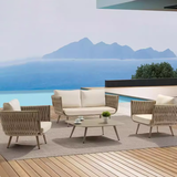 Modern Scandinavian Outdoor Rope-Weave Sofa – 1/2/3-Seater for Balcony & Patio