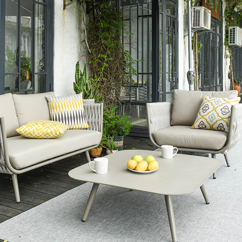 Modern Scandinavian Outdoor Rope-Weave Sofa – 1/2/3-Seater for Balcony & Patio