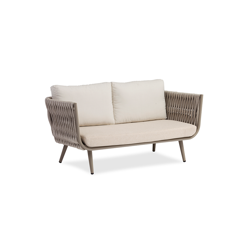 Modern Scandinavian Outdoor Rope-Weave Sofa – 1/2/3-Seater for Balcony & Patio