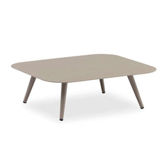 Minimalist Aluminum Side Table – Modern Rectangular/Square Accent Table with Sand-Texture Finish, Outdoor-Ready