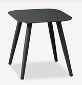 Minimalist Aluminum Side Table – Modern Rectangular/Square Accent Table with Sand-Texture Finish, Outdoor-Ready
