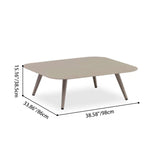 Minimalist Aluminum Side Table – Modern Rectangular/Square Accent Table with Sand-Texture Finish, Outdoor-Ready