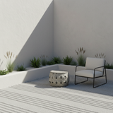 Sleek Contemporary Aluminum Outdoor Table with Tempered Glass Top – Stylish Patio Coffee Table