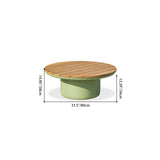 Timeless Solid Teak Wood Top Outdoor Coffee Table with Durable Aluminum Frame – Weather-Resistant Patio Table