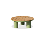 Timeless Solid Teak Wood Top Outdoor Coffee Table with Durable Aluminum Frame – Weather-Resistant Patio Table