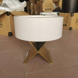 Industrial Smoked Wood Nightstand – Solid Wood Bedside Table with a Smooth Circular 1-Drawer for the Bedroom