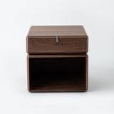 Retro Rotating Wood Nightstand with Rotatable Top and 1 Drawer – Classic Bedside Table with Smart Storage for Bedroom