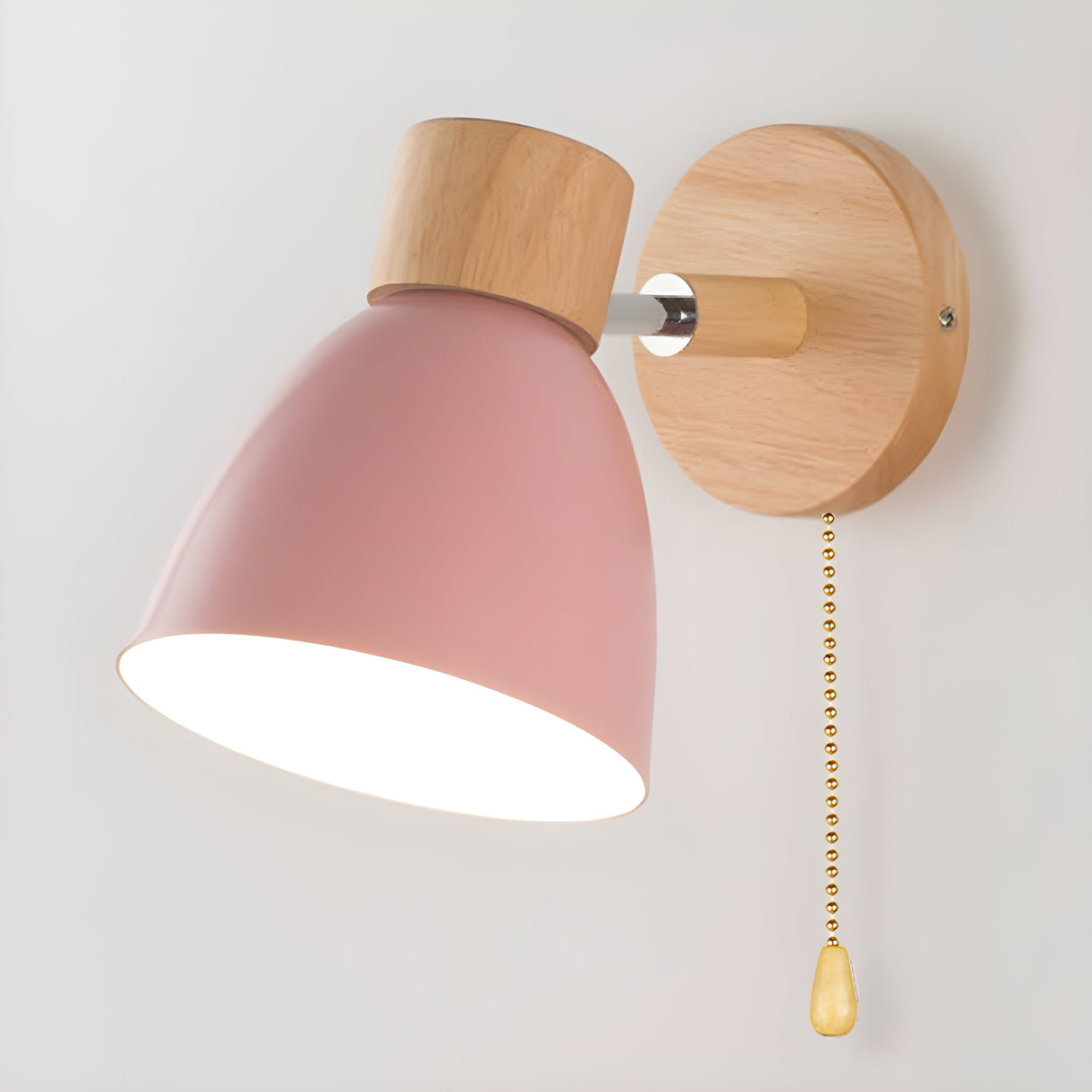 Cozy Bedroom Glow: Wooden Wall Lamp for Warm Ambient Lighting