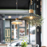 Chic Modern Macaron Cement Scalloped Shade 1-Light Pendant Light