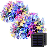 Solar-Powered LED Sakura Fairy Lights – Waterproof Outdoor Garden String Lights