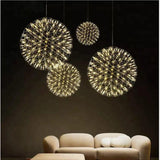 Sleek Modern Globe 12-Light LED Firework Pendant Light