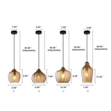 Nordic-Style Textured Wavy Glass 1-Light Barrel Pendant Light