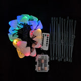 Solar-Powered Outdoor LED Mushroom String Lights for Patio