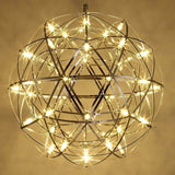 Sleek Modern Globe 12-Light LED Firework Pendant Light