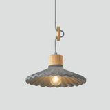 Chic Modern Macaron Cement Scalloped Shade 1-Light Pendant Light