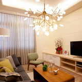 Modern Metal Branches LED Chandeliers - 27 or 36 Firefly Lights