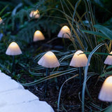 Solar-Powered Outdoor LED Mushroom String Lights for Patio