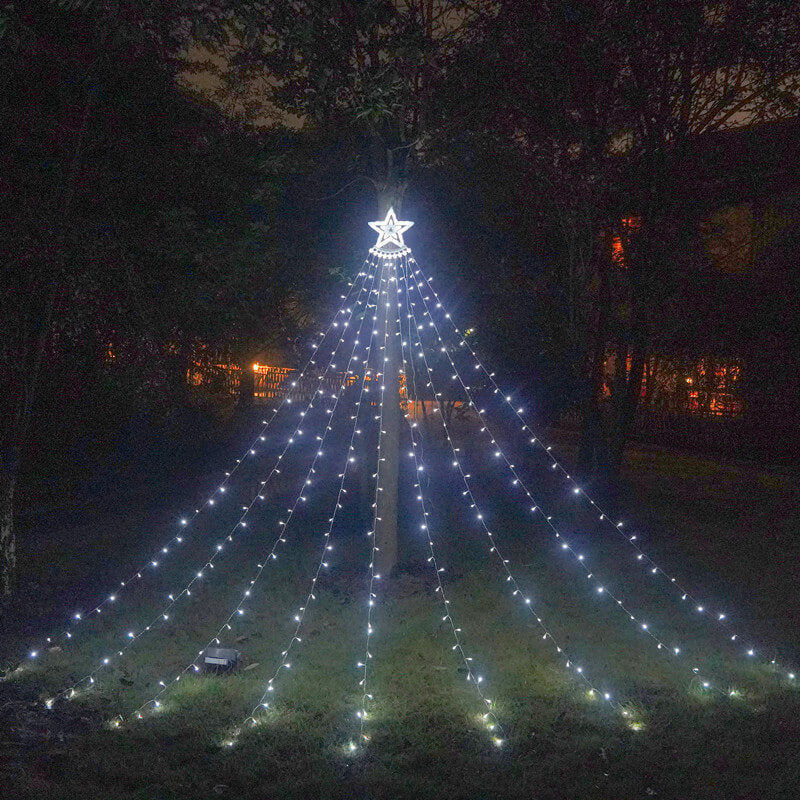 Star Waterfall LED String Lights - Christmas Meteor Shower for Holiday Decor