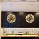 Sleek Modern Globe 12-Light LED Firework Pendant Light