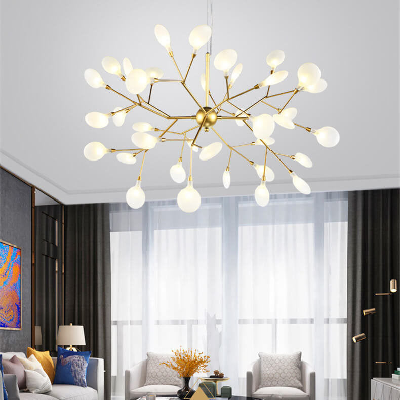 Modern Metal Branches LED Chandeliers - 27 or 36 Firefly Lights