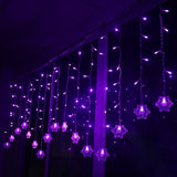 Snowflake LED String Lights with Remote Control – Blinking Ice-Blue Decorative Lighting
