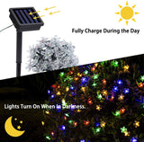 Solar-Powered LED Sakura Fairy Lights – Waterproof Outdoor Garden String Lights