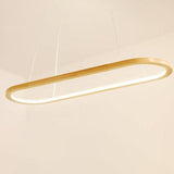 Sleek Modern Minimalist Wooden Linear Round 1-Light LED Chandeliers