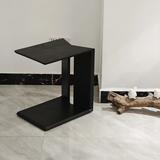 Sleek Modern Minimalist Ash Wood Side Table — Triangle-Rectangle Design for Living Room