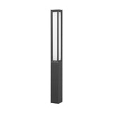 Sleek Modern Minimalist Waterproof LED Outdoor Light - Rectangular, Galvanized Steel & Acrylic, for Garden