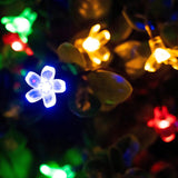 Solar-Powered LED Sakura Fairy Lights – Waterproof Outdoor Garden String Lights