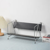 Sleek Modern Minimalist Rectangular Solid Wood & Iron Bookshelves, 4-Leg Design for Home Office